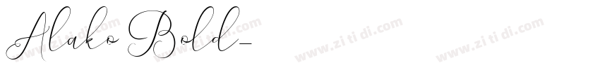 Alako Bold字体转换